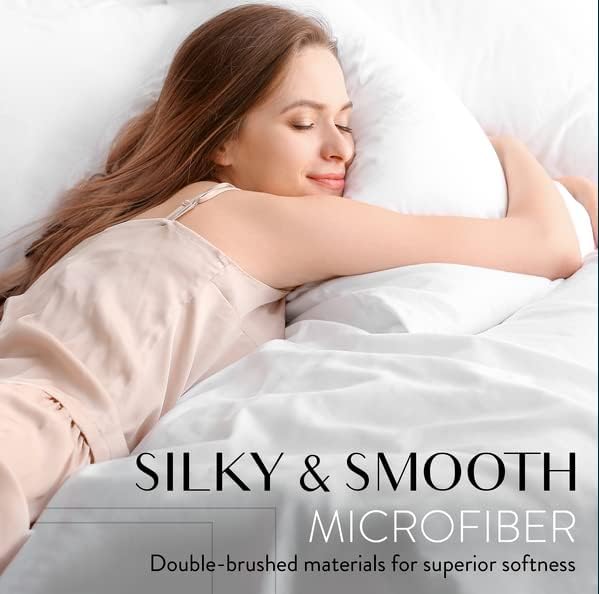 Danjor Linens Full Size Sheets Set - 6 Piece Set Including 4 Pillowcases- Deep Pockets - Breathable, Soft Bed Sheets - Wrinkle Free - Machine Washable - Gray Bed Sheets - 6 pc - LeafyLoom