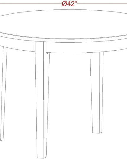 East West Furniture BOGR5-WHI-W Boston 5 Piece Room Furniture Set Includes a Round Kitchen Table and 4 Dining Chairs, Linen White, 42x42 Inch - LeafyLoom