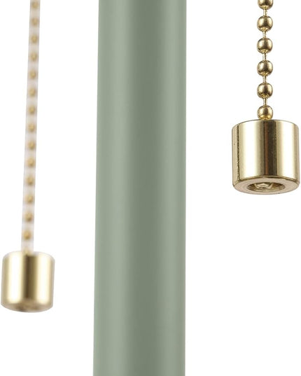 Globe Electric Novogratz x 65850 Haydel 21" 2-Light Table Lamp, Sage Green, Double On/Off Pull Chain - LeafyLoom