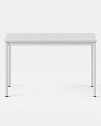 Branch Daily Desk - Functional At Home Office Desk with Effortless Assembly, Timeless Design, Rounded Corners, and Built-in Cable Notch - 36” W x 28.5” H x 24” D - White Work Table - LeafyLoom