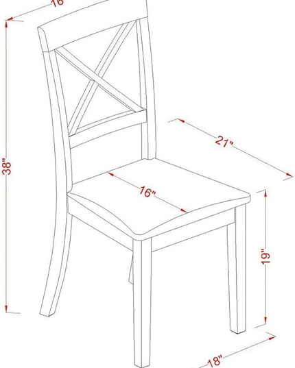East West Furniture NDBO3-LWH-LC Norden 3 Piece Room Set Contains a Rectangle Dining Table with Dropleaf and 2 Faux Leather Upholstered Chairs, 30x48 Inch, Linen White - LeafyLoom