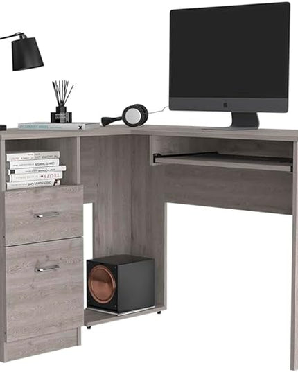 NicBex Kimberly-DW-00197-LWJ Home Office Desks, 47.2"x41.3"x30.4", Gray-1 - LeafyLoom