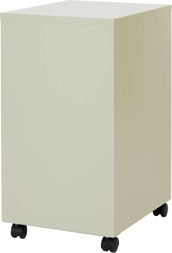 OSP Home Furnishings 2 Drawer Mobile Locking Metal File Cabinet, Tan - LeafyLoom