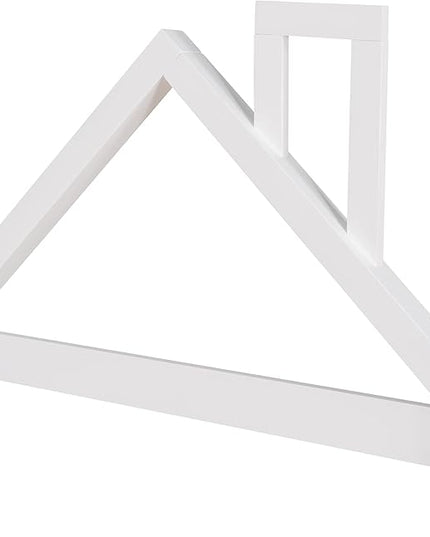 Jintop Twin Size Wood Platform Chimney and House-Shaped Headboard,Bedroom Furniture Bed Frame W/ 10 Slat Support,Easy to Install,for Teens Kids Girls Boys,White - LeafyLoom