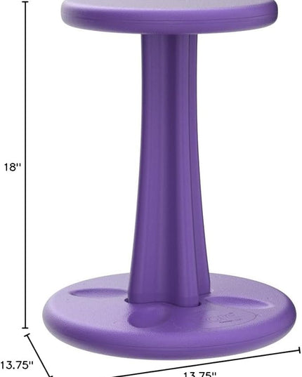 Kore Kids Pre-Teen Wobble Chair - Flexible Seating Stool for Classroom, Home & School, ADD/ADHD - Made in The USA - Age 10-11, Grade 5-6, Purple (18.7in) - LeafyLoom