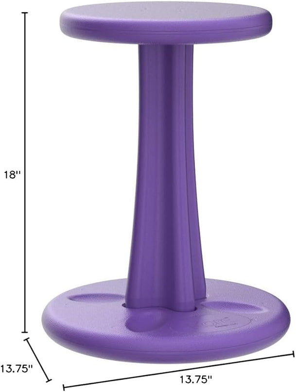 Kore Kids Pre-Teen Wobble Chair - Flexible Seating Stool for Classroom, Home & School, ADD/ADHD - Made in The USA - Age 10-11, Grade 5-6, Purple (18.7in) - LeafyLoom