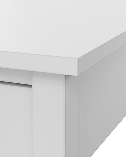 Bush Furniture Broadview 2 Drawer Lateral File Cabinet in Pure White - LeafyLoom