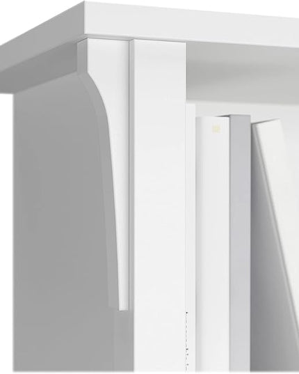 Bush Furniture BSH24463038 Salinas 5-Shelf 63-Inch H Bookcase, Pure White - LeafyLoom