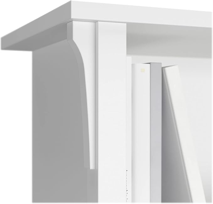 Bush Furniture BSH24463038 Salinas 5-Shelf 63-Inch H Bookcase, Pure White - LeafyLoom