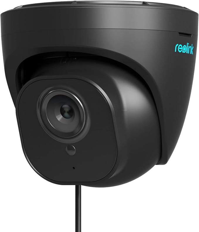 REOLINK 4K Security Camera Outdoor System, IP PoE Dome Surveillance Camera with Human/Vehicle Detection, 100Ft 8MP IR Night Vision, Work with Smart Home, Up to 256GB SD Card, RLC-820A (Black) REOLINK