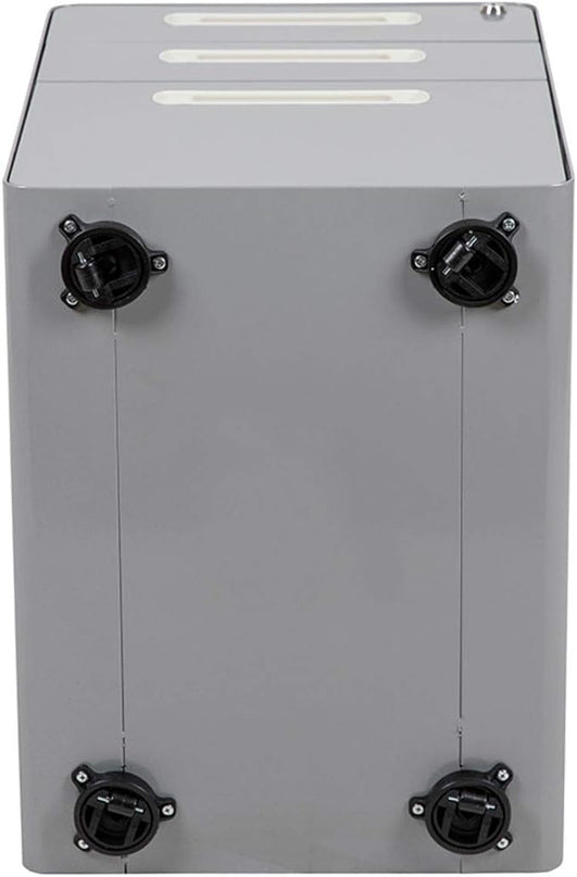 Flash Furniture Wren Ergonomic 3-Drawer Mobile Locking Filing Cabinet with Anti-Tilt Mechanism and Hanging Drawer for Legal & Letter Files, Gray - LeafyLoom