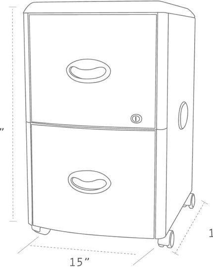 Storex 61351C01C File Cabinet, Black - LeafyLoom