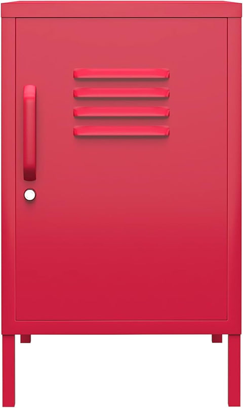 Novogratz Cache Metal Locker End Table, Magenta - LeafyLoom