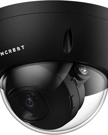 Amcrest 5MP POE Camera, Outdoor Vandal Dome Security POE IP Camera, 5-Megapixel, 98ft NightVision, 2.8mm Lens, IP67, IK10 Resistance, MicroSD 256GB (Sold Separately), Cloud, NVR (IP5M-D1188EB-28MM) Amcrest