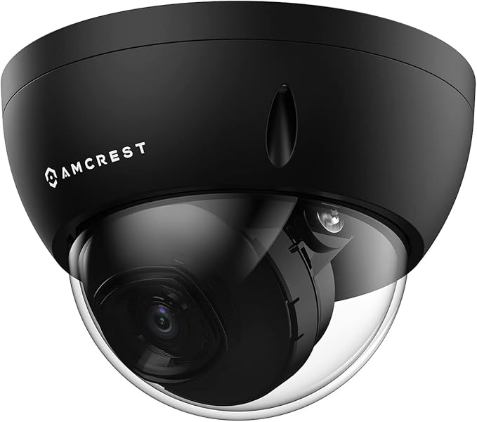 Amcrest 5MP POE Camera, Outdoor Vandal Dome Security POE IP Camera, 5-Megapixel, 98ft NightVision, 2.8mm Lens, IP67, IK10 Resistance, MicroSD 256GB (Sold Separately), Cloud, NVR (IP5M-D1188EB-28MM) Amcrest