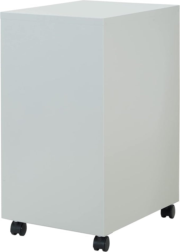 OSP Home Furnishings 2 Drawer Mobile Locking Metal File Cabinet, Grey - LeafyLoom
