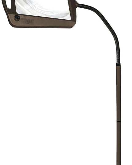 daylight 24 402039-BRNZ Full Page 8 x 10 Inch LED Illuminated Floor, Bronze Magnifier Lamp - LeafyLoom