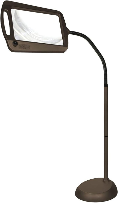 daylight 24 402039-BRNZ Full Page 8 x 10 Inch LED Illuminated Floor, Bronze Magnifier Lamp - LeafyLoom