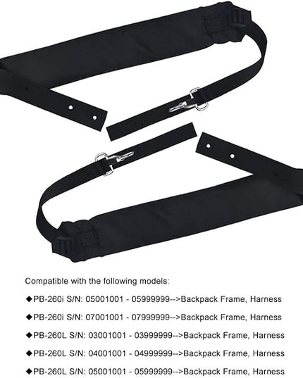 2 Pack Backpack Blower Straps C061000100 - Compatible with Echo PB-260 PB-403 PB-403H PB-403T PB-413, Replaces P021001770 P021001760 30030008260 30030008261- Leaf Blower Shoulder Strap Kit - LeafyLoom
