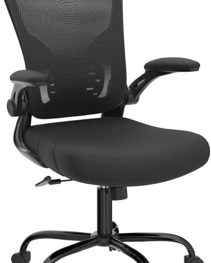 Ergonomic Office Desk Chair Breathable Mesh Swivel Computer Chair, Lumbar Back Support Task Chair, Office Chairs with Wheels and Flip-up Arms,Executive Rolling Chair - LeafyLoom