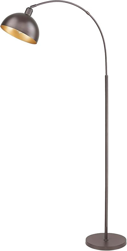 Arch Floor Lamp with Remote Control, Farmhouse Industrial Standing Lamp, 70” Dimmable Tall Lamp with 360° Adjustable Hanging Metal Shade, Over Couch Lamps with 9W LED Bulb (Oil Rubbed Bronze) - LeafyLoom