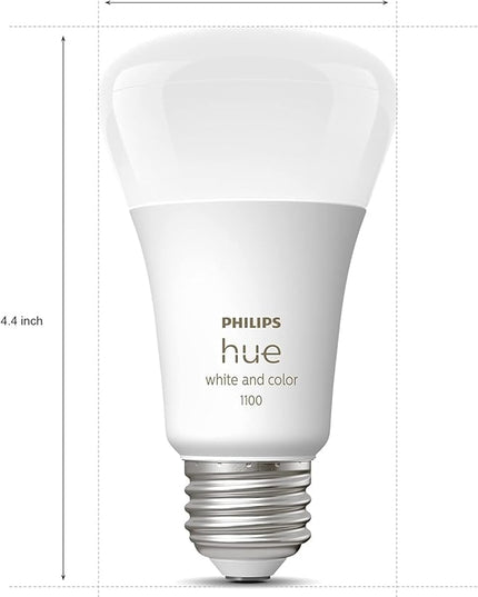 Philips Hue A19 LED Smart Light Bulbs - Flicker-Free 75w Light Bulbs - Control with Hue App - Compatible with Alexa, Google Assistant, and Apple HomeKit - E26 Base - 2 Pack PhilipsHue