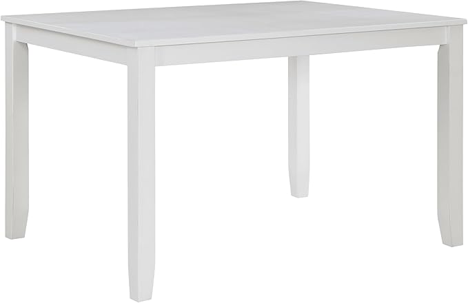 NicBex Small Kitchen Table Set for 4 Dining Table Set 5Pc Dining Set White Finish Dining Table and Four Side Chairs Set with Lattice-Back for Small Space, Apartment, White - LeafyLoom