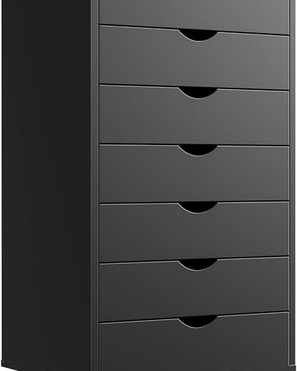 OLIXIS Chest Wood File Cabinet Rolling Organization Storage Dresser with Wheels for Home Office - LeafyLoom