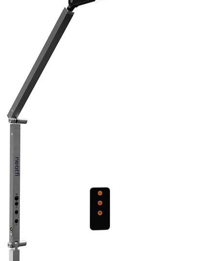 Neatfi LED Desk Lamp with Clamp, Touch & Remote Controlled, Stepless Dimming, 3 Color Modes, 3000-6000K, Detachable Shade, Flicker-Free, 360° Rotation, Wide Angle Lighting (Modern, Silver) - LeafyLoom