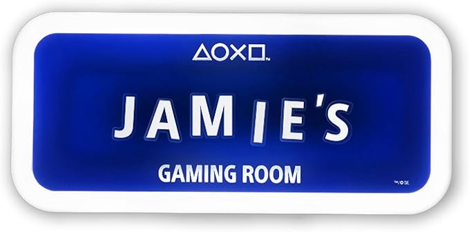 PlayStation Official Licensed Customizable LED Gaming Room Sign with Stickers, Gamer Gift Decor for Wall or Door by Paladone (Blue) - LeafyLoom
