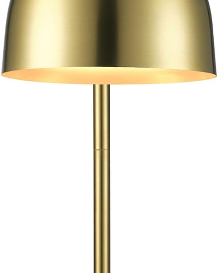 Globe Electric 61000058 18" Desk Lamp, Matte Brass Finish, Matte Black Metal Shade, Pivot Joint, On/Off Rotary Switch on Socket, E26 Base Bulb, Lamp for Living Room, Home Office - LeafyLoom