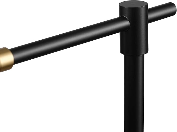 Globe Electric Novogratz x 65785 Charlotte 18" Table Lamp, Matte Black, Brass Accents - LeafyLoom
