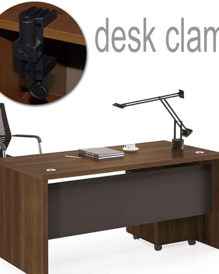2 Pcs Desk Clamp Work Light Mounting Bracket Heavy-duty Plastic Table Mounting Clamp for Desk Lamp, Magnify Lamp, Tablet Holder, Etc - LeafyLoom