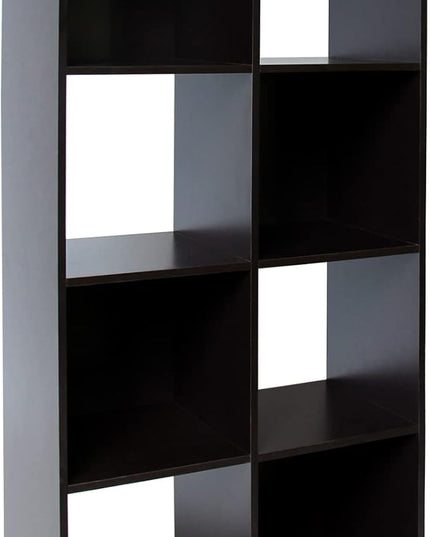 PACHIRA E-Commerce US 8 Cube Storage Organizer, Unit Shelf, Wooden Closet Cabinet, Bookshelf Rack in Study, each cube11.22, DARK BROWN - LeafyLoom