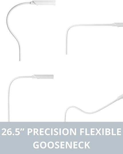 Reliable UberLight™ Flex 1100TL Hard Wired Task Light – LED Portable Light with Table Mount, 26.5” Flexible Gooseneck, 270° Rotational Head, 9 Light Settings, and up to 60,000 Hours of Use - LeafyLoom