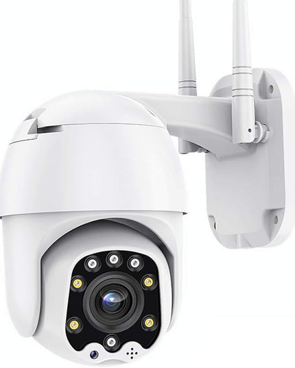 Outdoor PTZ WiFi IP Security Camera 1080P Home Surveillance Camera Pan/Tilt Two-Way Audio Motion Detection Color Night Vision Auto Tracking CamHiPro APP AT-200DW Alptop