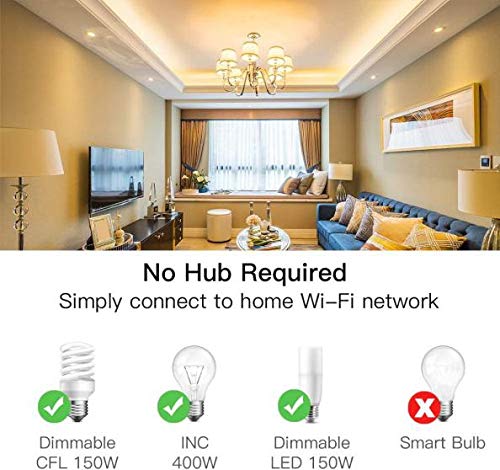 TREATLIFE Smart Dimmer Switch 4 Pack, Smart Light Switch Works with Alexa and Google Assistant, Neutral Wire Needed, 2.4Ghz Wi-Fi, Schedule, Remote Control, Single Pole, FCC Listed TREATLIFE