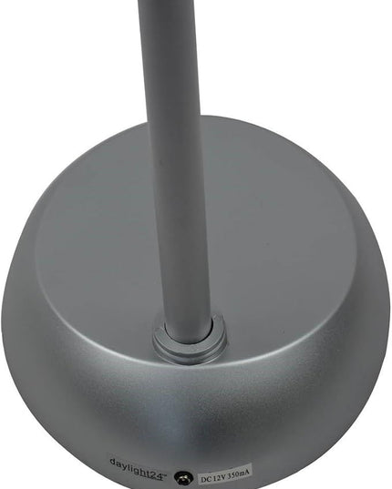 402039-05 Full Page 8 x 10 Inch Magnifier LED Illuminated Floor Lamp, Plastic,Silver - LeafyLoom