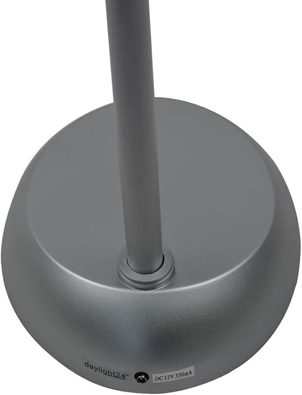 402039-05 Full Page 8 x 10 Inch Magnifier LED Illuminated Floor Lamp, Plastic,Silver - LeafyLoom