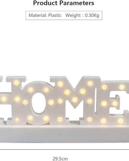 GUOCHENG Home Letter Decor Light LED Alphabet Marquee Light Sign Home Decorative Mood Table Lamps for Bedroom Children Kids Room Nursery Everyday Indoor Motif Decor - LeafyLoom