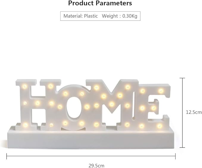 GUOCHENG Home Letter Decor Light LED Alphabet Marquee Light Sign Home Decorative Mood Table Lamps for Bedroom Children Kids Room Nursery Everyday Indoor Motif Decor - LeafyLoom