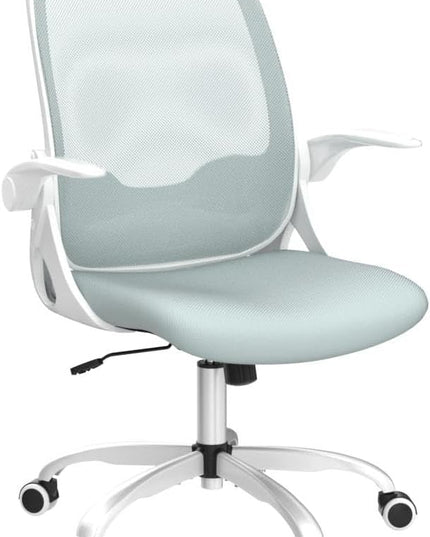 KERDOM Office Chair, Ergonomic Desk Chair, Breathable Mesh Computer Chair, Comfy Swivel Task Chair with Flip-up Armrests and Adjustable Height - LeafyLoom