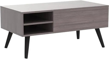 WLIVE Lift Top Coffee Table with Storage for Living Room,Small Hidden Compartment and Adjustable Shelf,Mid Century, Modern ,Wood,Grey - LeafyLoom