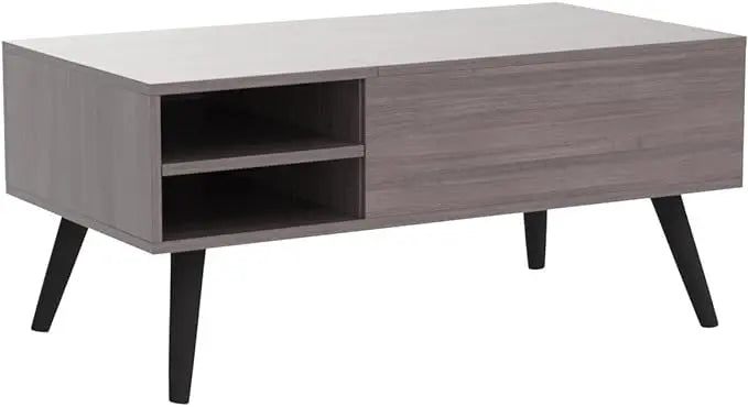 WLIVE Lift Top Coffee Table with Storage for Living Room,Small Hidden Compartment and Adjustable Shelf,Mid Century, Modern ,Wood,Grey - LeafyLoom