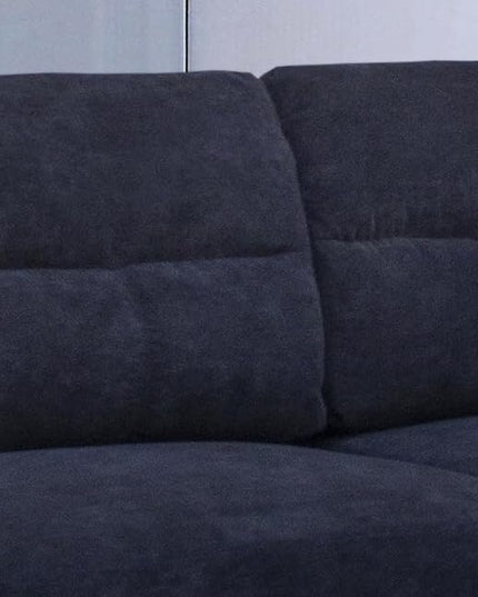 LOVMOR 103.5'' L-Shape Sectional Sofa with Right Facing Chaise, Storage Ottoman, and 2 Accent Pillows, for Living Room, Home Furniture, Apartment, Dorm, Black, 103.5 Inch - LeafyLoom