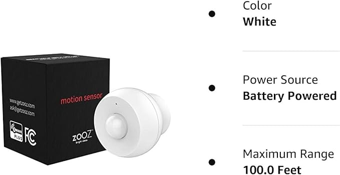 Zooz 800 Series Z-Wave Long Range S2 Motion Sensor ZSE18 800LR with Magnetic Mount, Works with SmartThings, Z-Box, and Home Assistant ZOOZ
