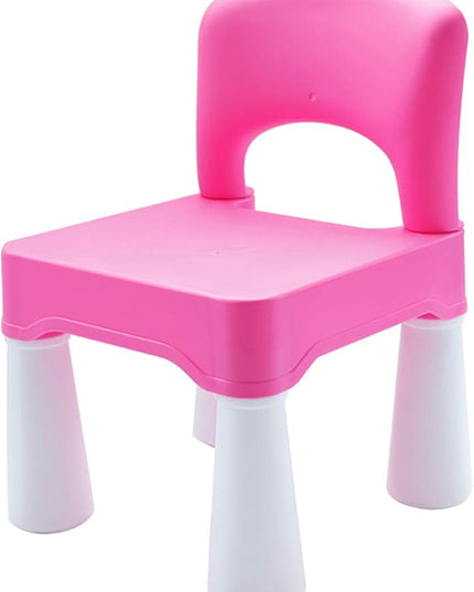 burgkidz Plastic Kids Chair, Durable and Lightweight, 9.3" Height Seat, Indoor or Outdoor Use for Toddlers Boys Girls Aged 3+ (Pink) - LeafyLoom