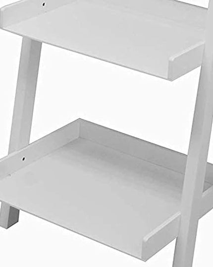 Kiera Grace Providence Hadfield 5 Tier Ladder Shelf Leaning Bookshelf Storage Rack for Home, Office, 18" x 67", White - LeafyLoom