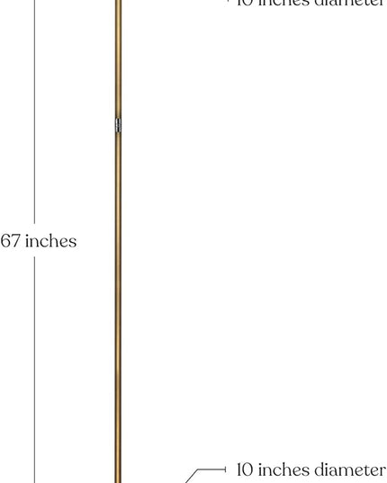Brightech Sky Flux Dimmable LED Floor Lamp – Super Bright Floor Lamp for Living Room and Offices – Torchiere Standing Lamp with 3 Light Options, Tall Lamp for Bedroom Reading and More - Brass - LeafyLoom