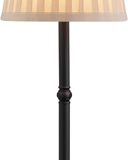 KDG Portables Cordless Table Lamp, Fabric Shade Desk Lamp, 5000mAh Rechargeable Battery Powered Lighting, Dimmable light for Dining Room, Bedroom, Bedside, Bar, Night Light, Camping, Balcony (Black) - LeafyLoom